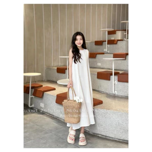 Váy bầu xinh Maxi 2 lớp đũi gân dự tiệc công sở dáng dài suông thời trang cao cấp