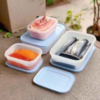 Bộ hộp trữ đông dẻo tupperware, 2 hộp 1L và 2 hộp 450ml
