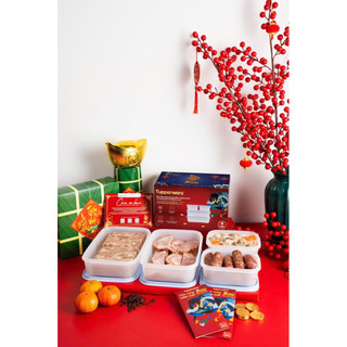 Bộ hộp trữ đông dẻo tupperware, 2 hộp 1L và 2 hộp 450ml