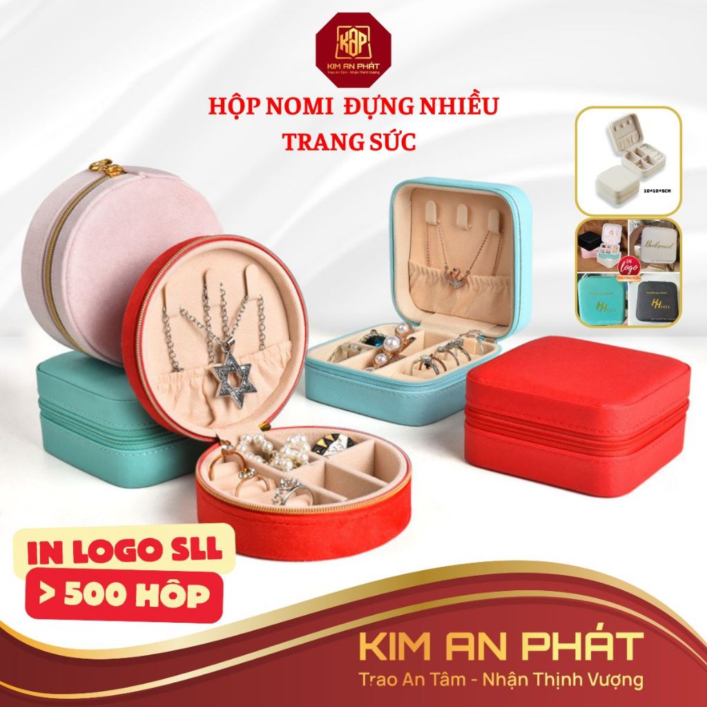 Hộp đựng nữ trang JSP nhiều ngăn nhận in Logo hộp đựng nhẫn bông tai phụ kiện trang sức đa dạng