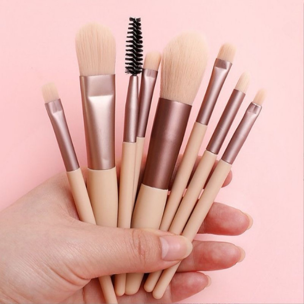 Set 8 Cọ Makeup Mini Cao Cấp – Cọ Trang Điểm Lông Mềm, Đa Năng, Tiện Du Lịch, Phù Hợp Người Mới