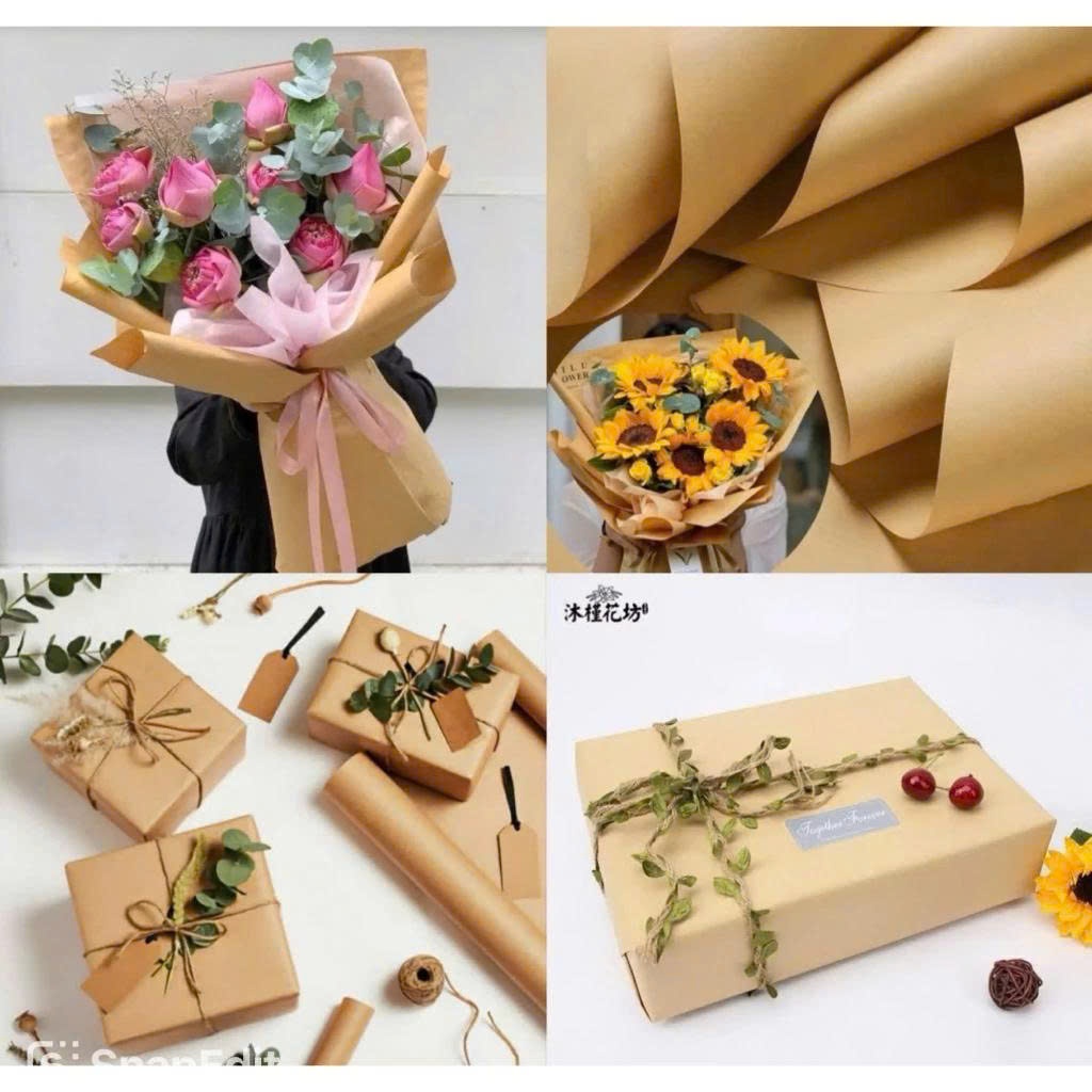 20 tờ giấy xi măng trơn gói hoa cực chảnh khổ 51x72cm