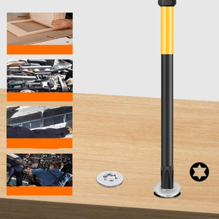 Bộ 7 mũi hoa thị từ tính dài 100mm  | Mũi vít hoa thị chuôi lục giác nam châm trợ lực, thép S2 siêu bền chân 1/4"