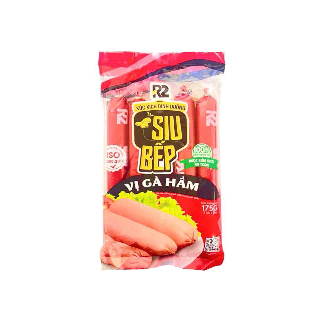 Xúc xích dinh dưỡng vị gà hầm, bò hầm Siu Bếp S2 Fun 175g (5 cây x 35g ...