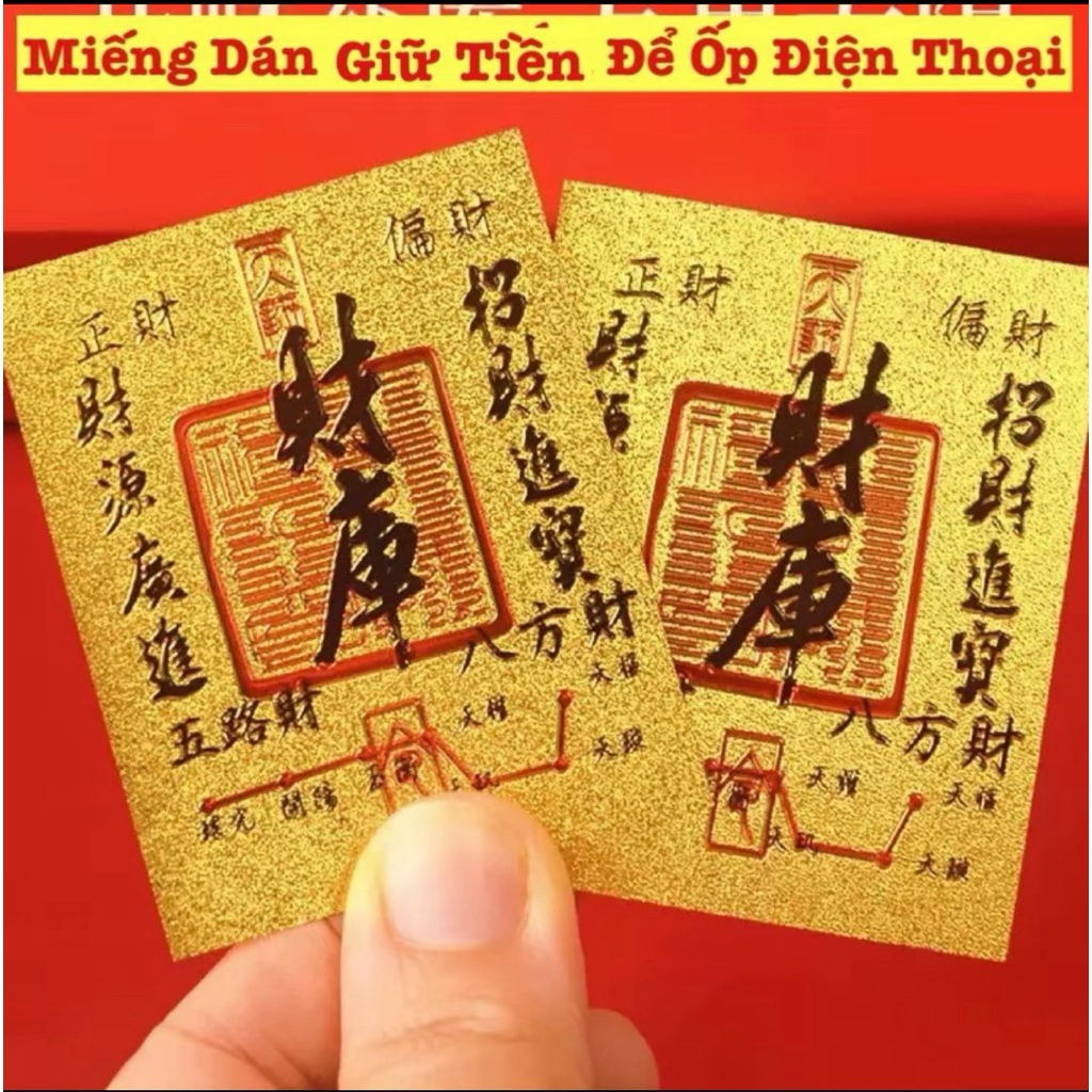 Miếng Gián Lá Vàng Ánh Kim ,Tài Lộc Bình An May Mắn