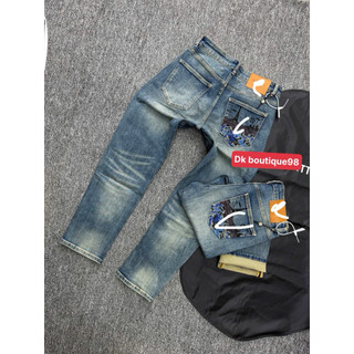 Quần Jean Nam Dáng Slim Fit Wash Xanh Nhạt, Jean Co Giãn Cao Cấp, Phong Cách Trẻ Trung