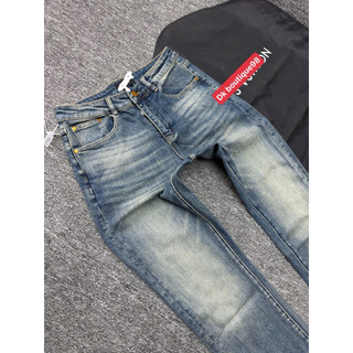 Quần Jean Nam Dáng Slim Fit Wash Xanh Nhạt, Jean Co Giãn Cao Cấp, Phong Cách Trẻ Trung