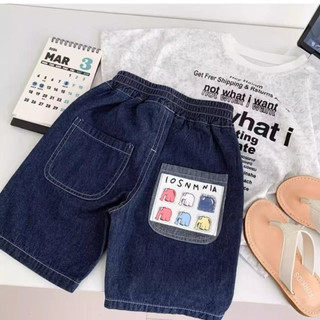 Quần short denim phong cách hàn quốc cho bé