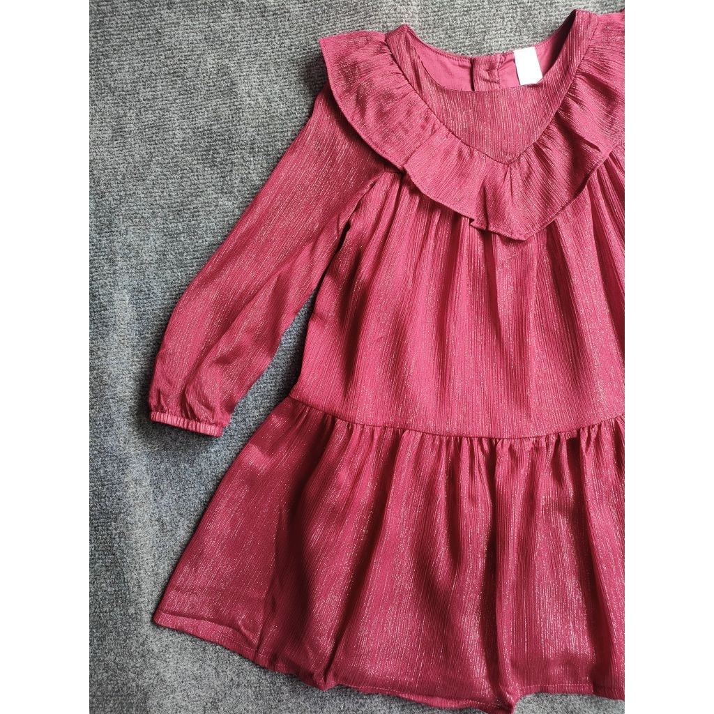 (BomoHouse) Đầm váy tơ bé gái 2 lớp Cater* dư xịn (2-5y)