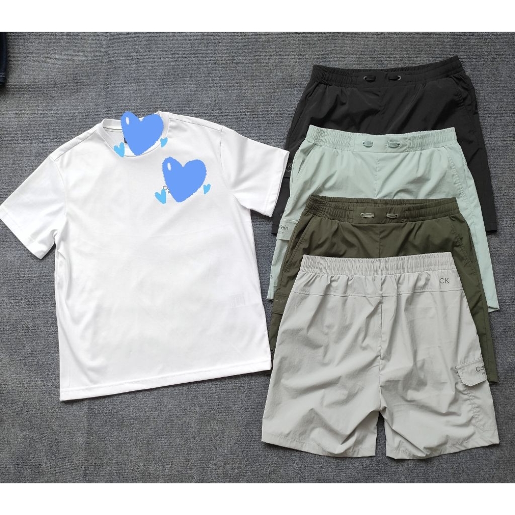 (BomoHouse) Set bộ nam áo thun + quần short gió Cê K@ bigsize - dư xịn