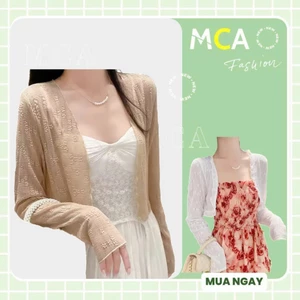 Áo khoác cardigan MCA kiểu ren hoa nổi nhẹ nhàng xinh xắn A.5941