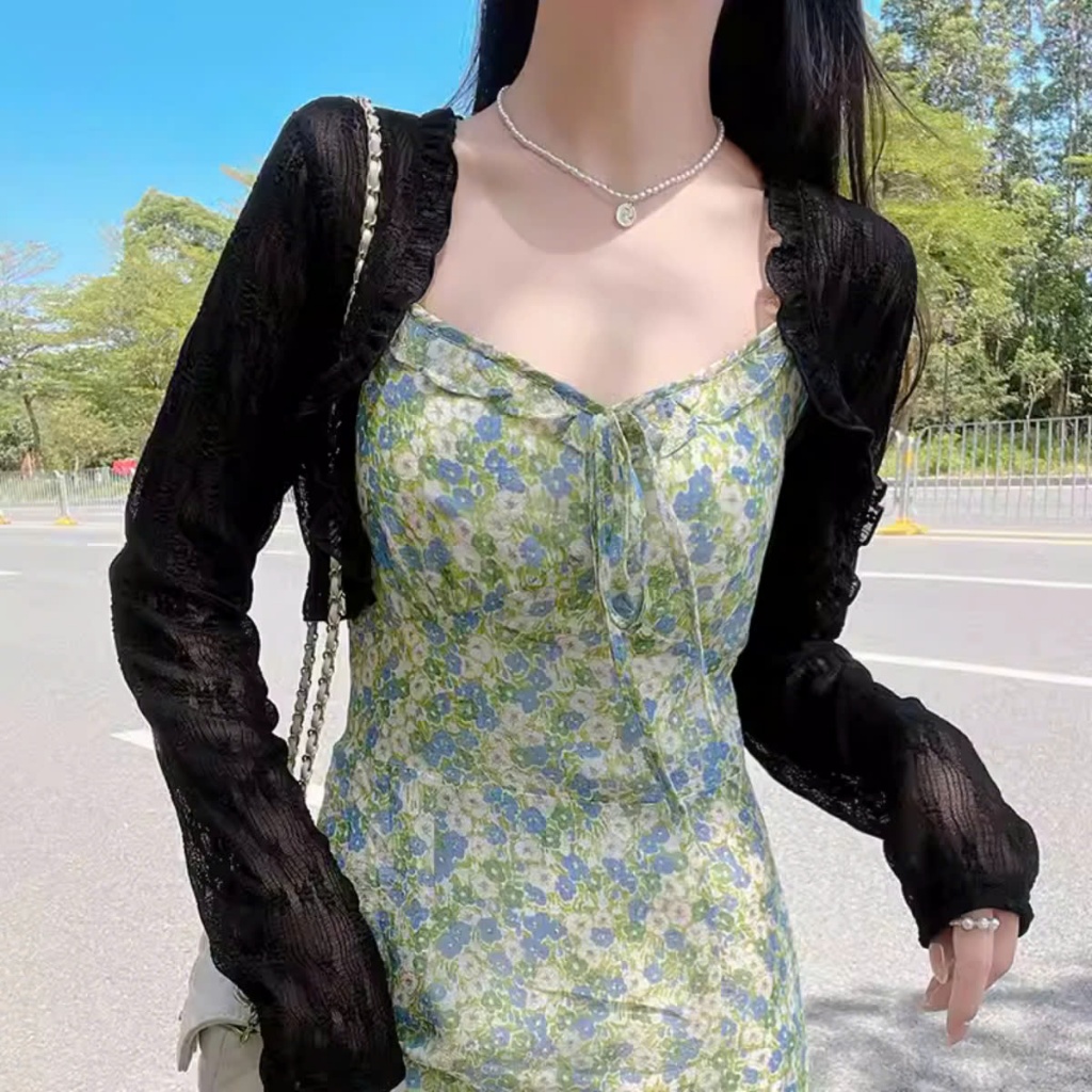 [ Video sp thực tế ] Áo khoác cardigan MCA kiểu ren hoa nổi nhẹ nhàng xinh xắn A.5941