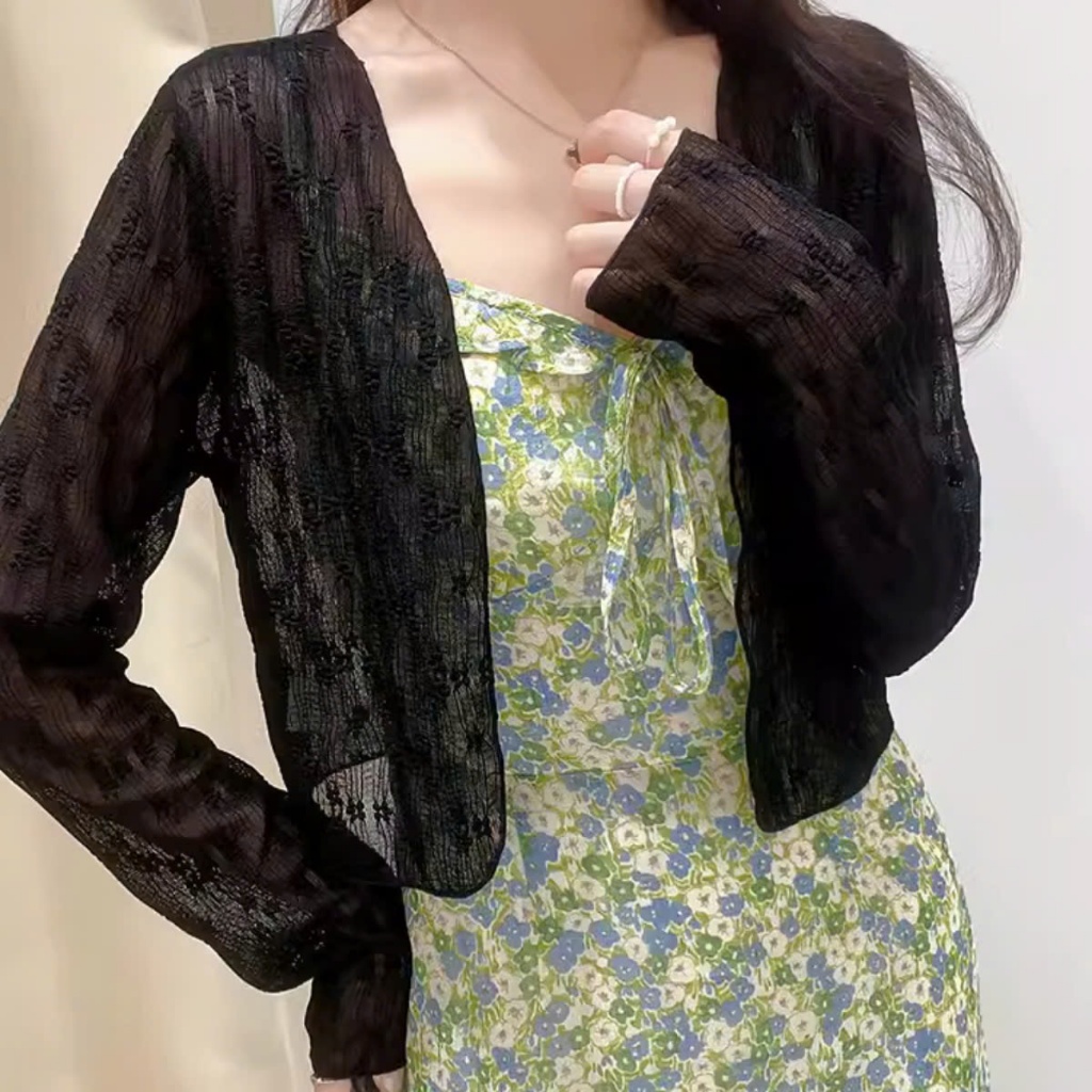 [ Video sp thực tế ] Áo khoác cardigan MCA kiểu ren hoa nổi nhẹ nhàng xinh xắn A.5941