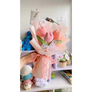 Bó hoa tulip bằng len - quà tặng handmade
