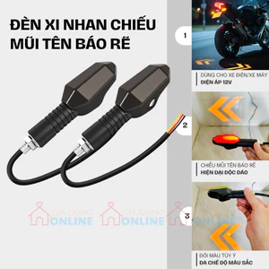 Đèn xi nhan chiếu mũi tên 12V nhấp nháy đổi màu bằng nam châm cảm biến từ