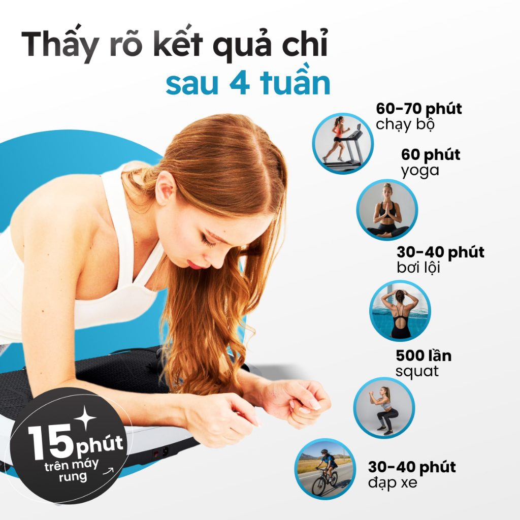 Máy Rung Toàn Thân LUXHOMME 3D | Đốt mỡ, Tăng Cơ, Giữ dáng | 180 cấp độ | Bluetooth+Remote | BH 12TH