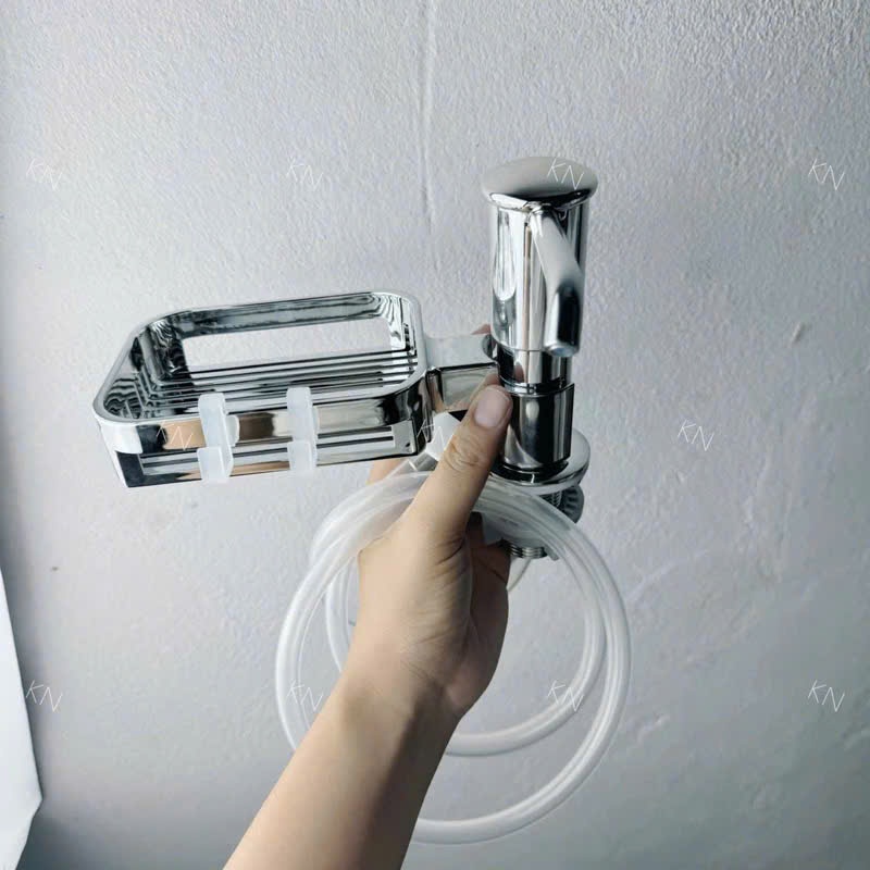 Vòi Bơm Nước Rửa Chén Kèm Giá Để Đồ – Vòi Hút Dung Dịch Âm Bồn Rửa Chén Có Khay Đựng Tiện Lợi
