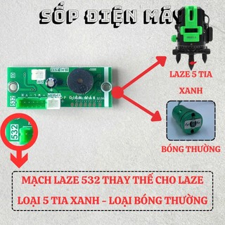 Bo mạch máy cân bằng laser loại BÓNG THƯỜNG , máy bắn cốt 5 tia xanh loại 6 chân-mã 532