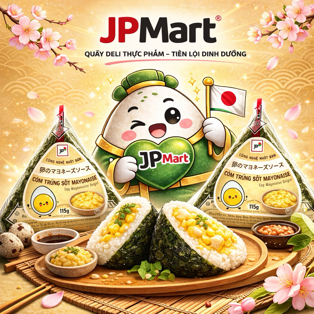 [HOẢ TỐC] COMBO 2 cái - Cơm Nắm JP 115g Tiện Lợi – Bữa Ăn Nhanh Đủ Chất – Phù Hợp Đi Học, Đi Làm, Du Lịch
