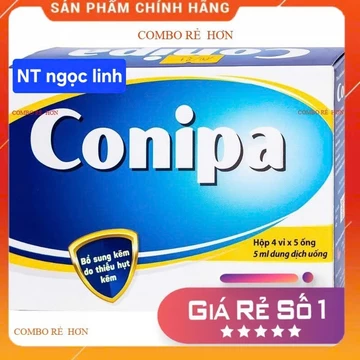 Kẽm cho bé biếng ăn và tăng đề kháng cho bé Conipa (Hộp 20 ống 5ml)