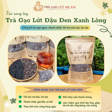 Trà Gạo Lứt Rang Tay- Gạo Lứt Đen+Đậu Đen Xanh Lòng-Giảm Cân, Thanh Lọc Cơ Thể, Lợi Sữa- Gói 20 Túi