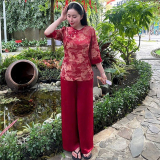 3NútThắt Tay Phối Gấm Nữ # Đồ Lam Đi Chùa