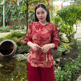 3NútThắt Tay Phối Gấm Nữ # Đồ Lam Đi Chùa