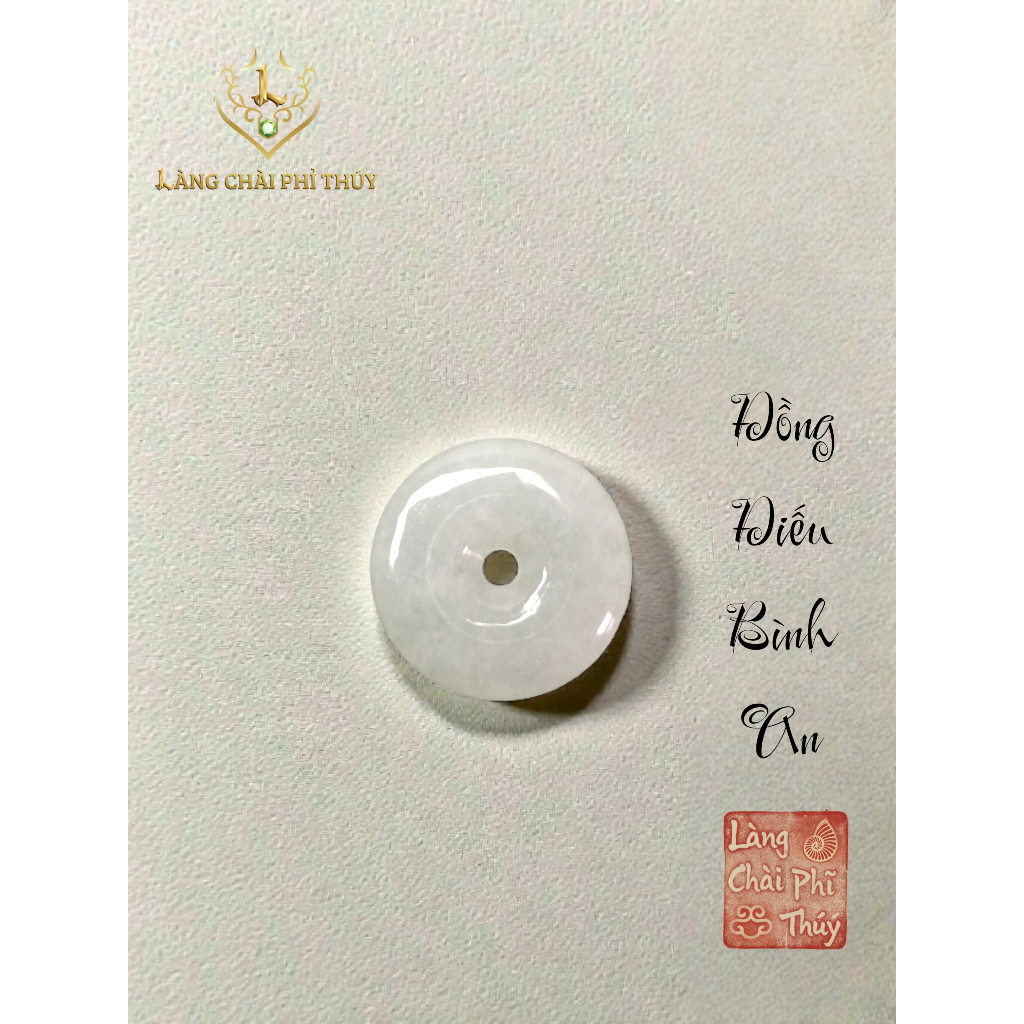 Dây chuyền đồng điếu Cẩm Thạch Type A - Khấu bình an Phỉ Thúy