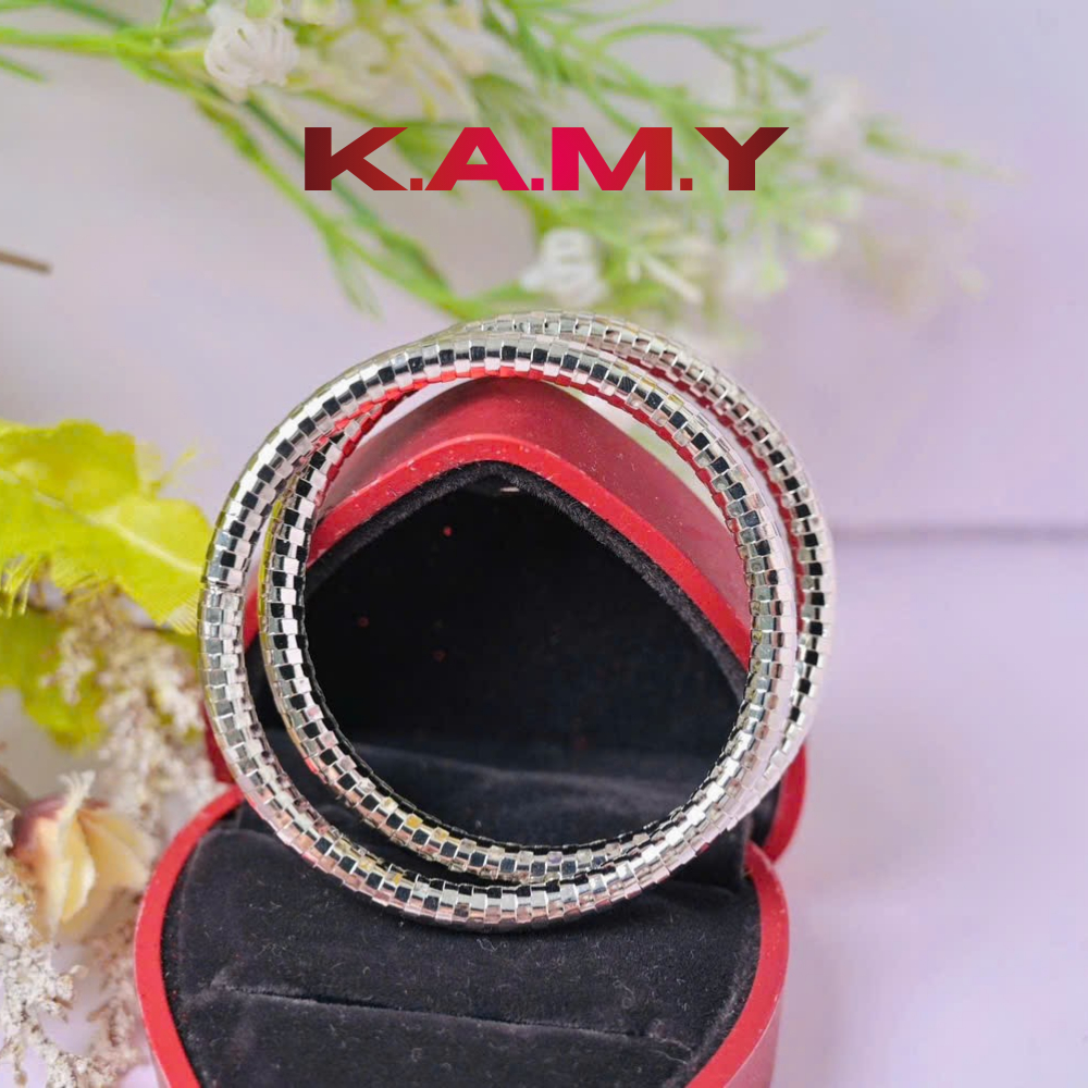 Cặp Vòng Tay Nữ Chạm Vuông Cực Đẹp – Thiết Kế Trơn Sang Trọng, Đeo Nhẹ Tay, Dễ Phối Đồ