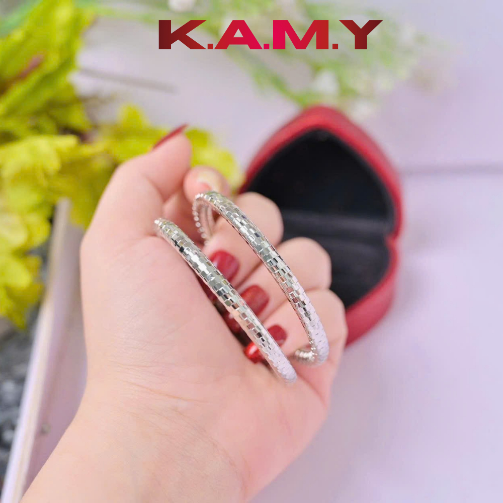 Cặp Vòng Tay Nữ Chạm Vuông Cực Đẹp – Thiết Kế Trơn Sang Trọng, Đeo Nhẹ Tay, Dễ Phối Đồ