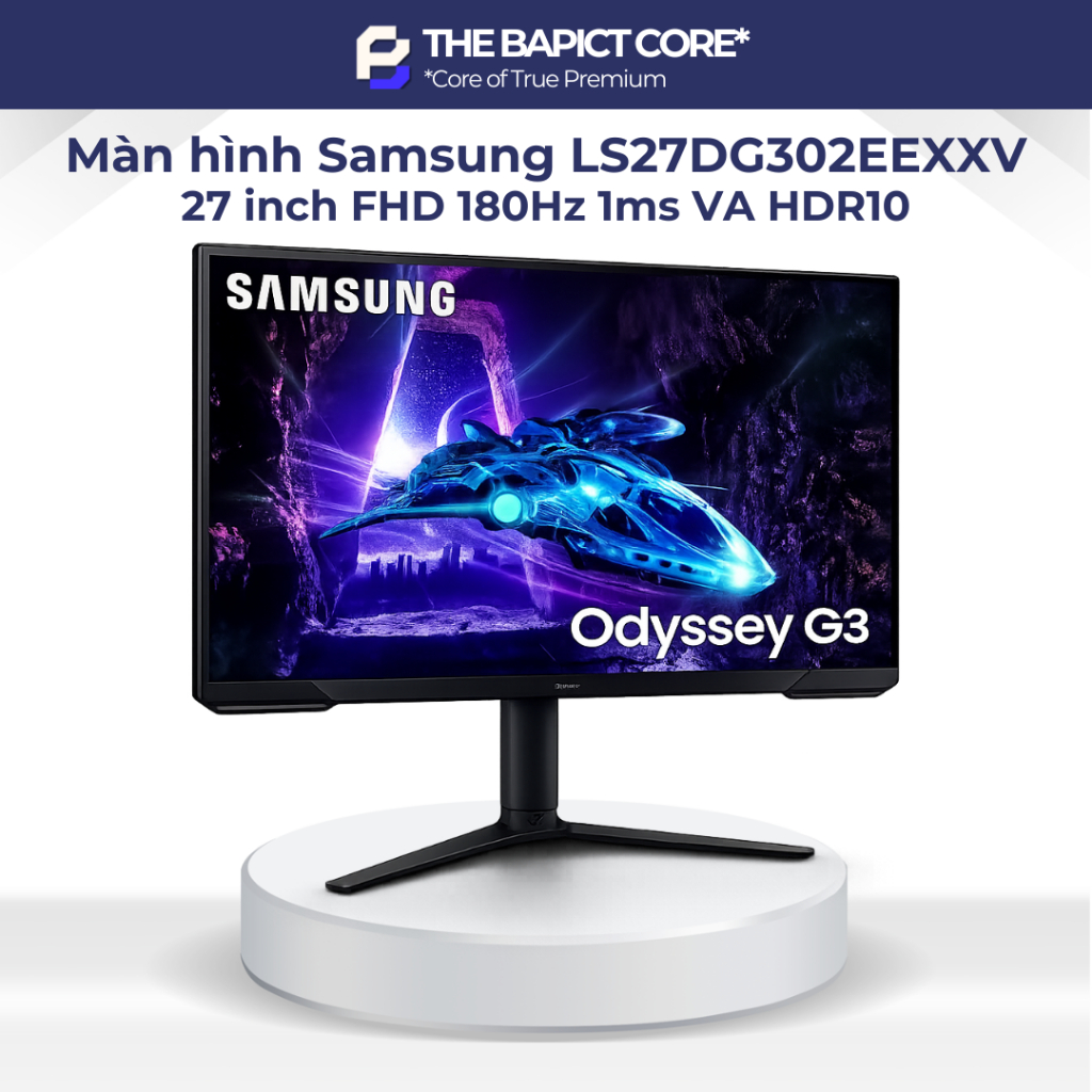 [HỎA TỐC HCM] Màn hình Gaming Samsung Odyssey G3 G30D LS27DG302EEXXV 27 inch FHD 180Hz 1ms VA HDR10