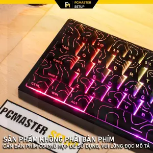 Keycap pbt xuyên led ninja Topographic dùng cho bàn phím cơ mạch xuôi pcmastersetup