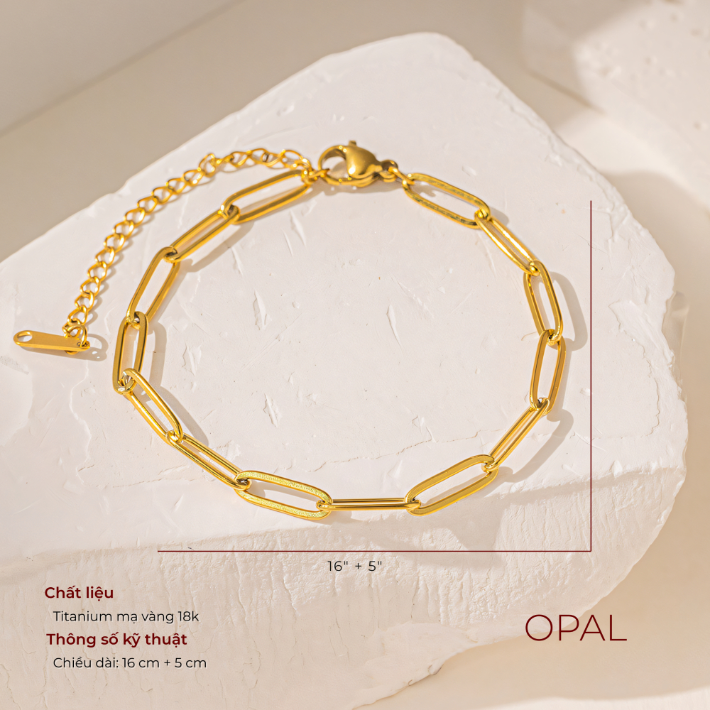 Vòng tay nữ, lắc tay nữ titan Lộc Tụ Các thời trang mạ vàng sang trọng, thanh lịch quà tặng ý nghĩa VT003.