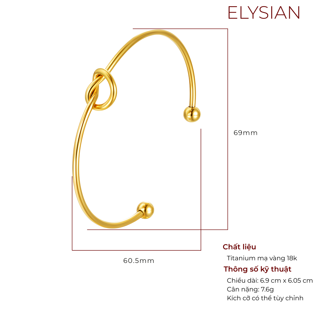 Vòng tay titan nữ, lắc tay mạ vàng trái tim bền lâu Lộc Tụ Các thanh lịch thời trang, quà tặng ý nghĩa VT002
