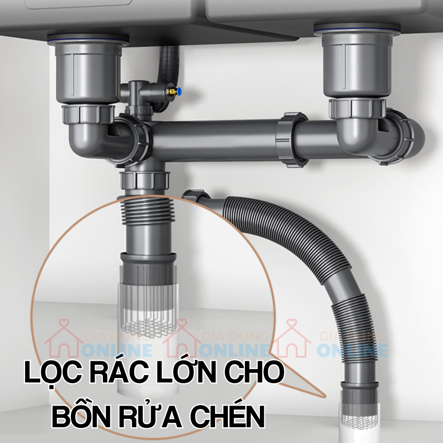 Nắp lưới inox chống chim chuột lọc rác gắn ống xả nước thông gió