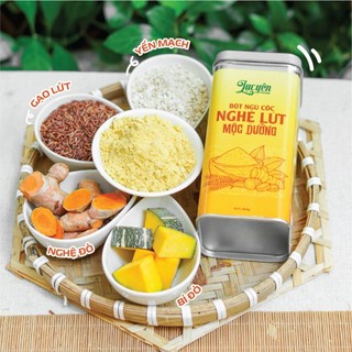 Ngũ Cốc Ăn Sáng Nghệ Lứt Mộc Dưỡng Lạc Yên Foods - Bột Nghệ Gạo Lứt Mix Đậu Hạt Rau Củ Thơm Ngon