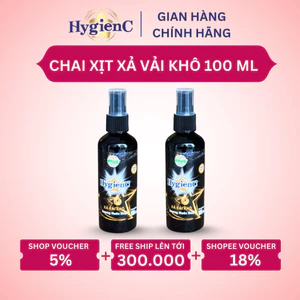 Chai Xịt Xả Vải Khô HygienC Plus 100 ML - Hương Hoa Mẫu Đơn (Lưu Hương 24H)
