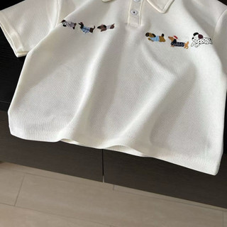 Áo thun polo ngắn tay thêu phong cách hàn quốc cho bé (form to lùi 1 size)
