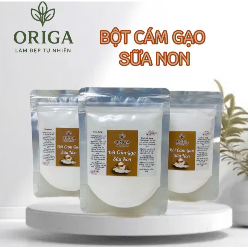 Túi 100gram bột Cám gạo sữa non làm sáng mịn da