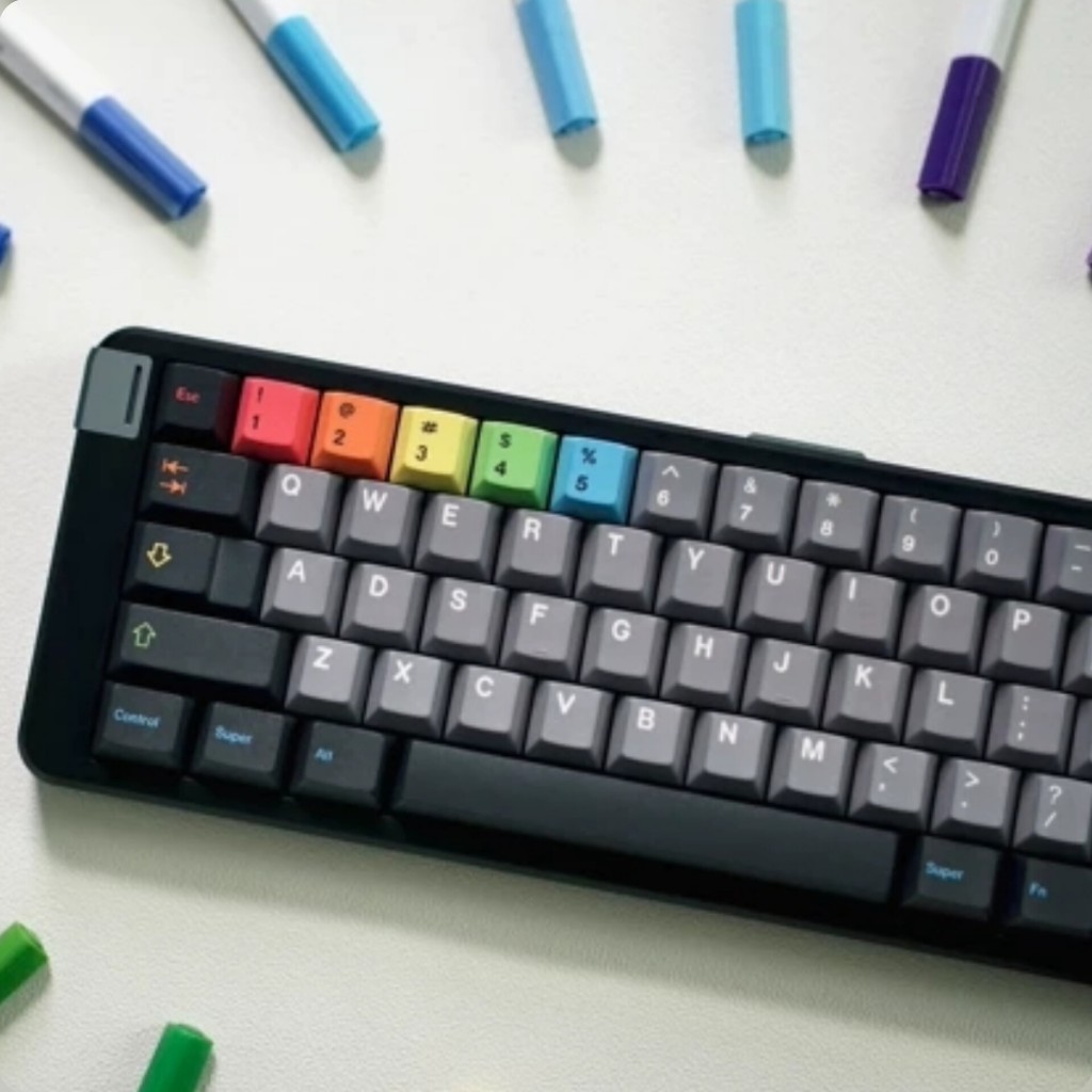 [Chính Hãng] Keycap NDN Studio Instant Rainbow Color - Cherry Profile PBT Dyesub - Polabe | BigBuy360 - bigbuy360.vn