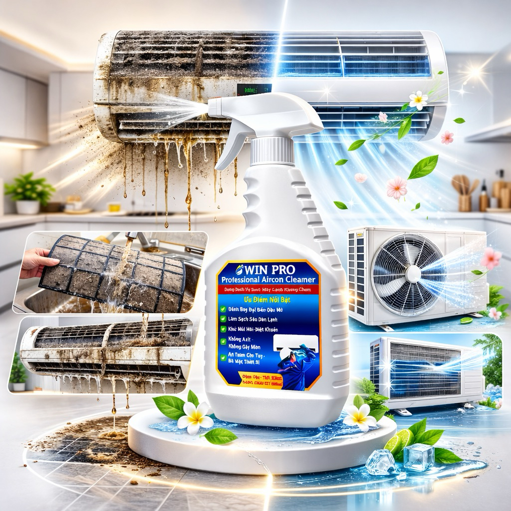 Nước tẩy ĐA NĂNG WINPRO + TẨY RỬA MỌI VẾT BẨN .MÁY GIẶT, MÁY LẠNH, NHÀ BẾP ...... DUNG TÍCH 500ML