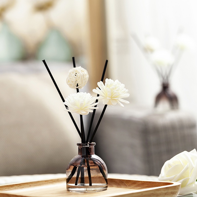 Tinh Dầu Thơm Phòng Kèm Hoa Khuếch Tán – Lọ Thủy Tinh Cắm Que Trang Trí Phòng Ngủ, Phòng Khách