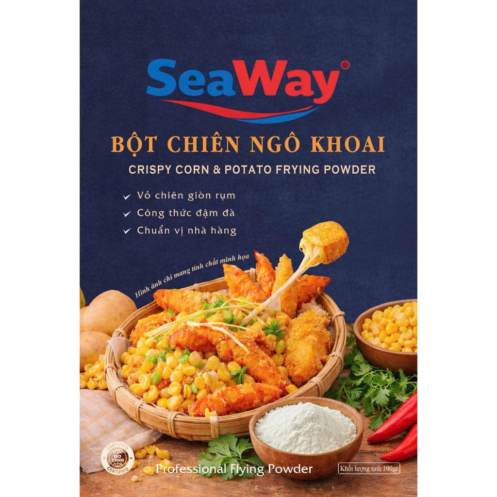 Bột Chiên Ngô Khoai SeaWay - chuẩn vị nhà hàng, vỏ chiên giòn, công thức đậm đà