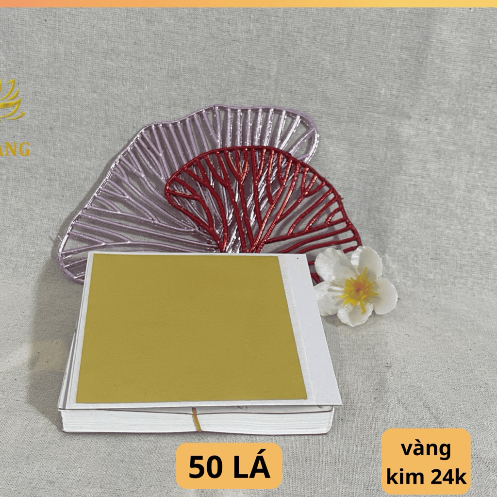 SET Lá vàng 24k/ lá nhiều màu dễ làm cho người mới làm thủ công, trang trí nội thất