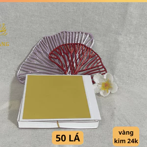 SET Lá vàng 24k/ lá nhiều màu dễ làm cho người mới làm thủ công, trang trí nội thất
