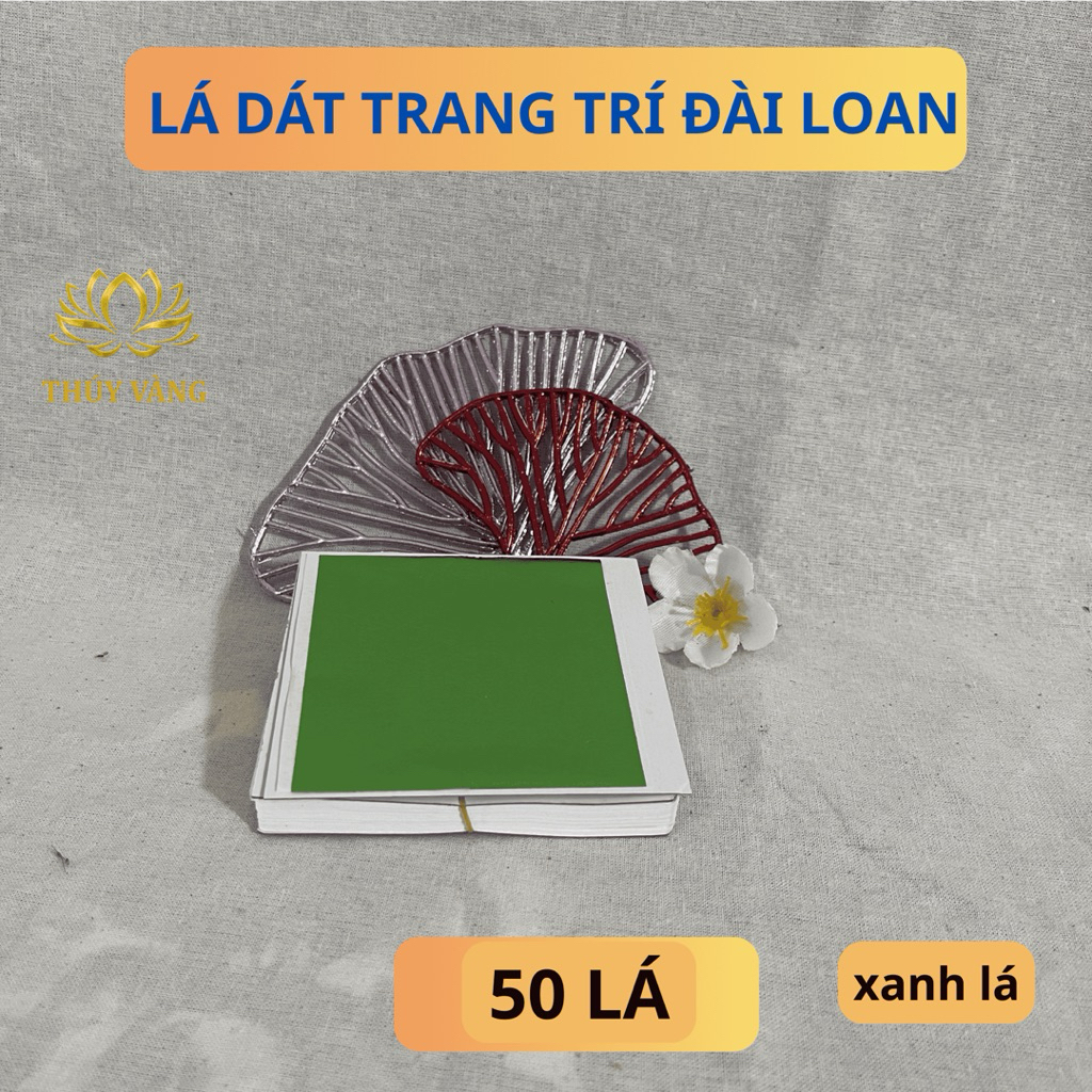 SET Lá vàng 24k/ lá nhiều màu dễ làm cho người mới làm thủ công, trang trí nội thất