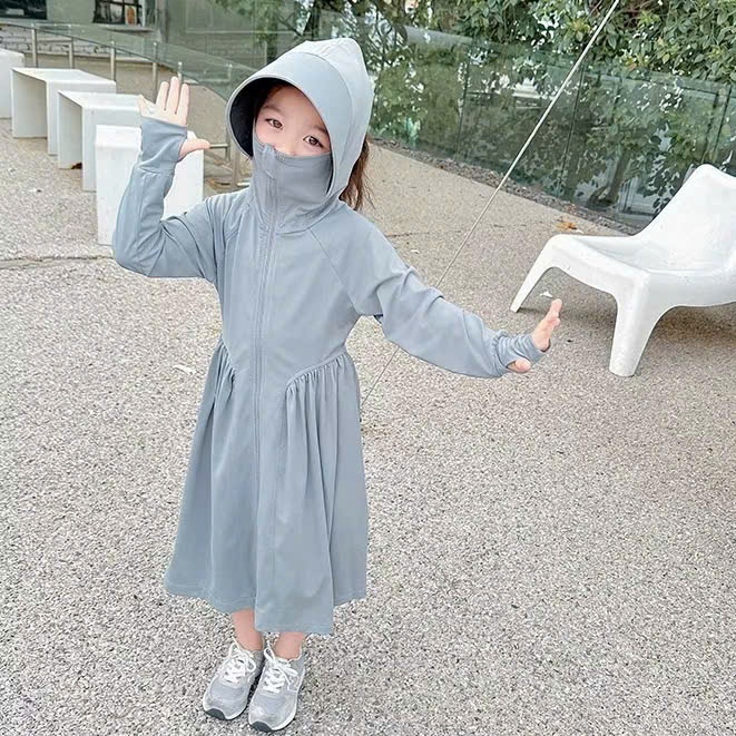 Áo chống nắng toàn thân chất thun lạnh cho bé – Áo nắng trẻ em chống UV mát, mềm, mịn