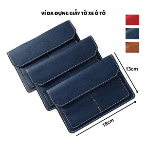 Ví Da Đựng Giấy Tờ Đăng Kiểm Xe Ô Tô, Đựng Bảo Hiểm, Bằng Lái, Thẻ ATM, Căn Cước Và Nhiều Giấy Tờ Khác VDK-PU03
