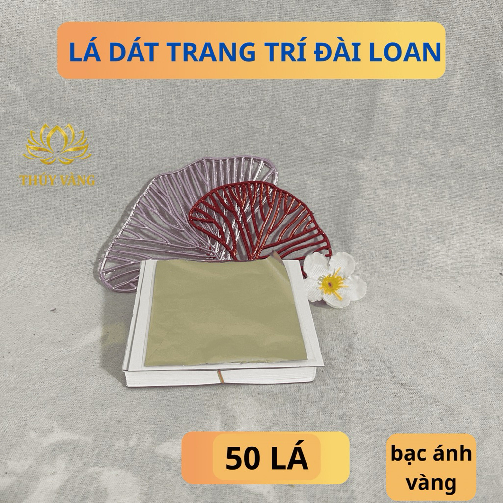 SET Lá vàng 24k/ lá nhiều màu dễ làm cho người mới làm thủ công, trang trí nội thất