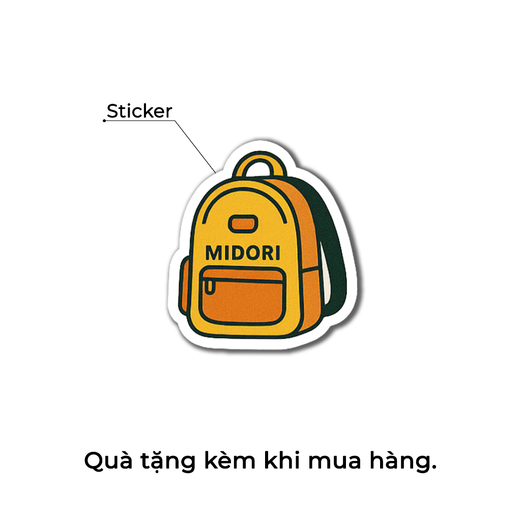 Sticker Dán Hình Ví Balo Túi Xách Áo Thun Trang Trí Nam Nữ Thương Hiệu M MIDORI